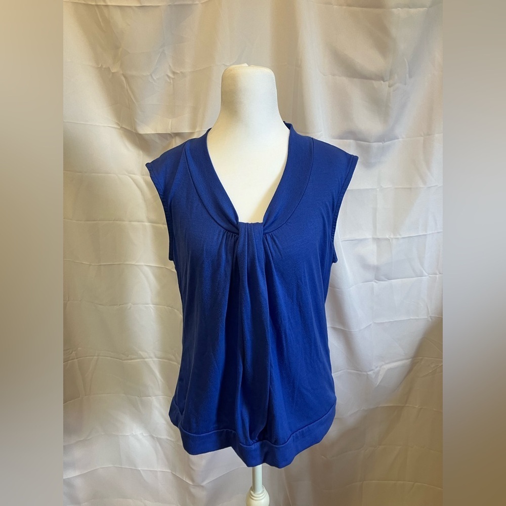 New Directions Royal Blue Sleeveless Blouse